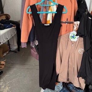 Reformation Black Midi Dress